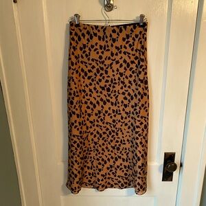 Urban Outfitters silky leopard print skirt
